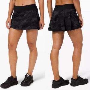 Black Camo Pace Rival Tennis Skirt